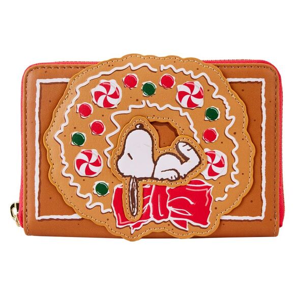 Loungefly Handbags - Peanuts Snoopy Gingerbread Wreath Scented Zip Around Wallet